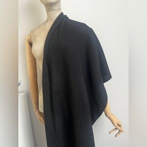 Elegant Black Cashmere Shawl Wrap